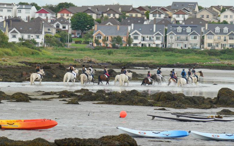 Beach riding Rusheen Bay