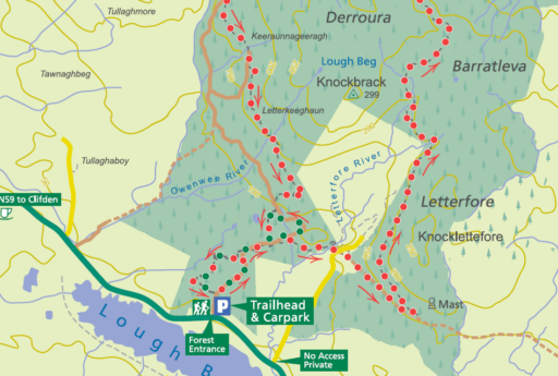 Derroura bike trail map
