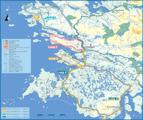 Connemara cycle routes looped