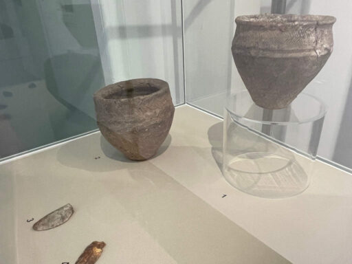 Old pottery display