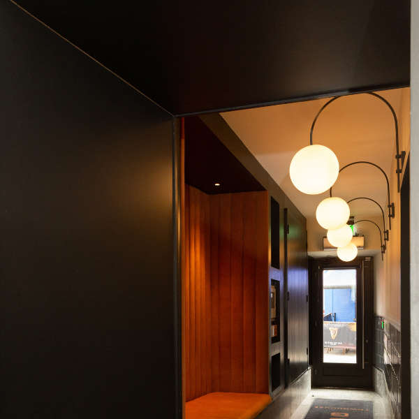 snug townhouse entrance