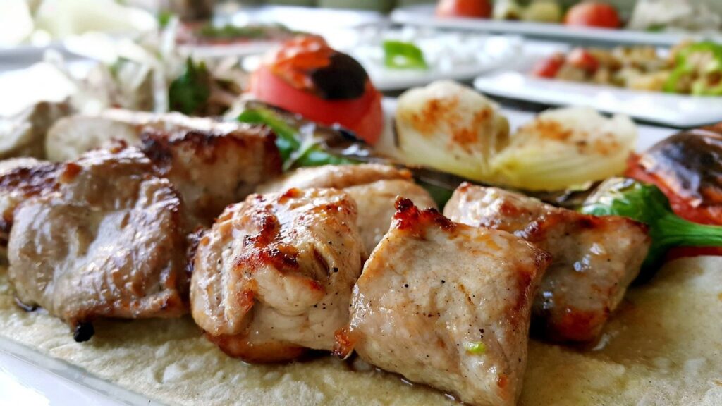 The Charcoal Grill kebabs