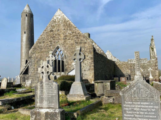 Kilmacduagh Monastery graveyard