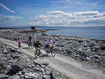 Cycling from The Plassey, Inis Oirr
