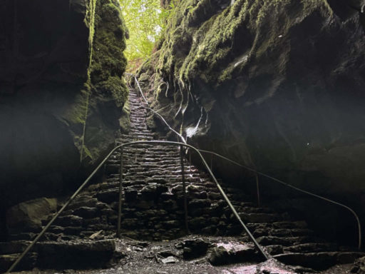 Pidgeon hole cave stairs