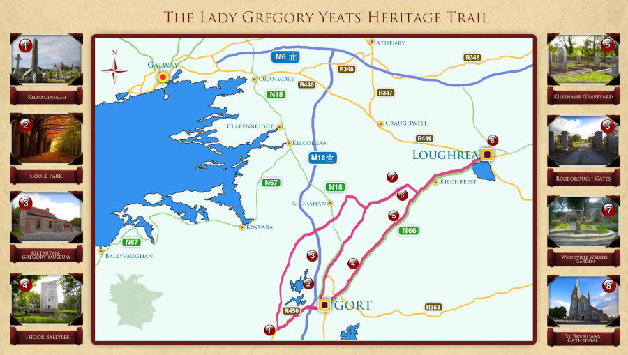 Lady Gregory Yeats Trail in Galway