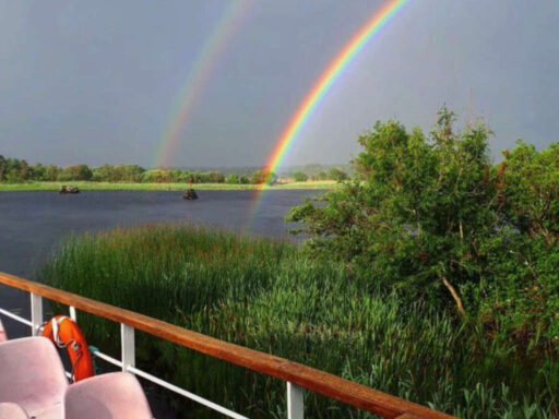 Rainbows end on the Corrib