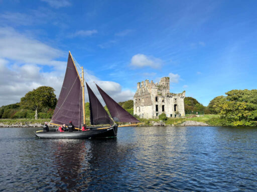 Sailing by Menlo Castle