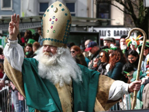 St Patrick at Galway parade