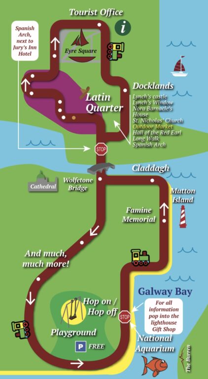 galway tourist train map