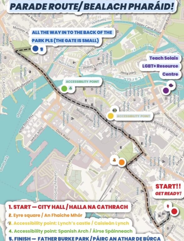 galway pride paarade route
